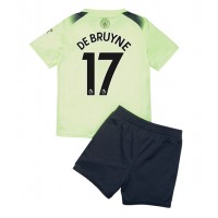 Fotbalové Dres Manchester City Kevin De Bruyne #17 Dětské Alternativní 2022-23 Krátký Rukáv (+ trenýrky)